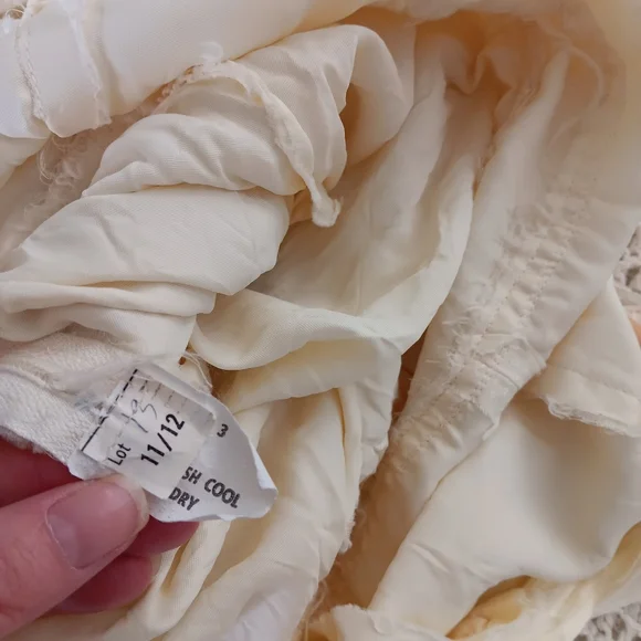 . Vintage Handmade Small Batch Cotton Lace Tie Back Prairie Maxi Slip Dress . - Picture 10 of 16